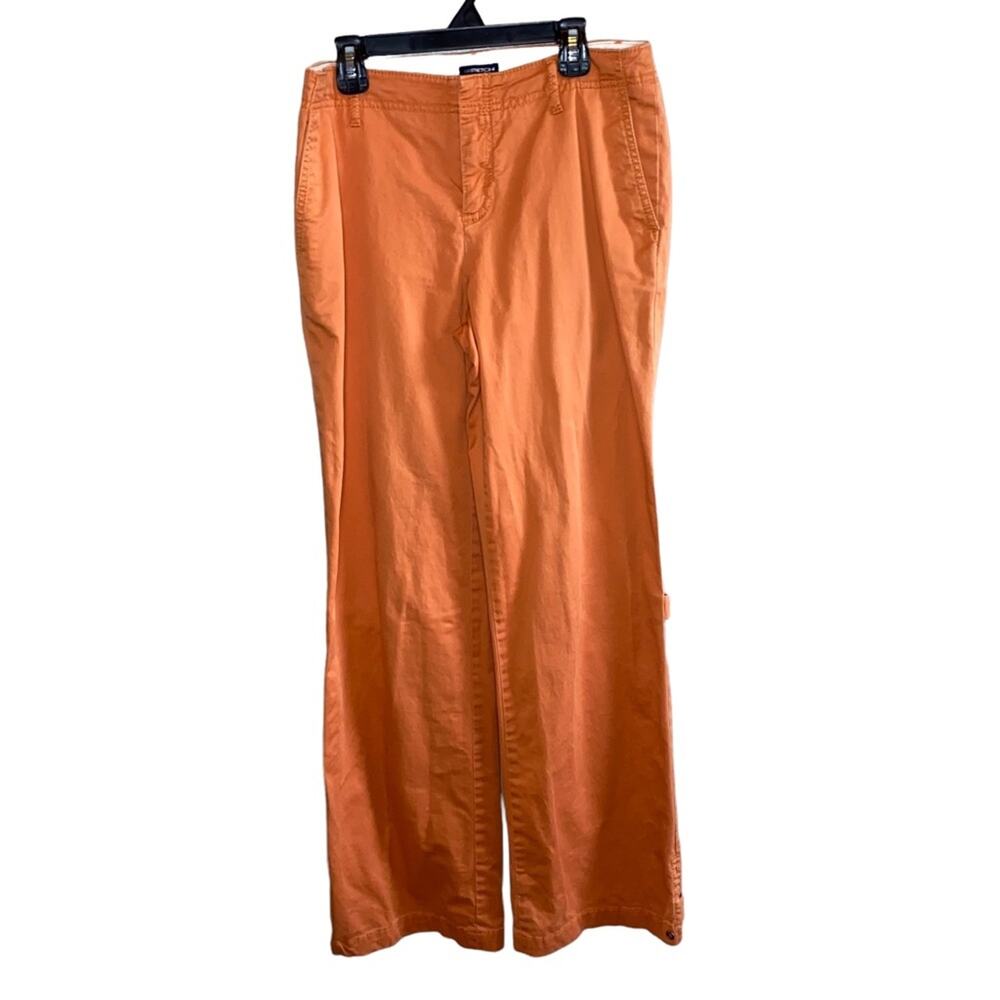 Vintage GAP Stretch Orange Wide Leg Cargo Pants Y2K Utility 90s Size‎ 4